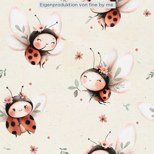*Vorbestellung* Bio-Jersey „Happy Ladybugs“, exklusive Eigenproduktion