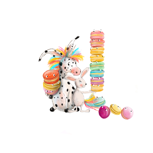 Bügelbild "Macarons" in 6 verschiedenen Größen