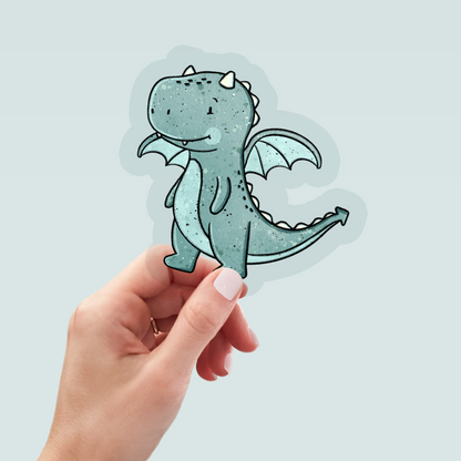 Bügelbild "Dragonia Drache petrol" in 6 verschiedenen Größen