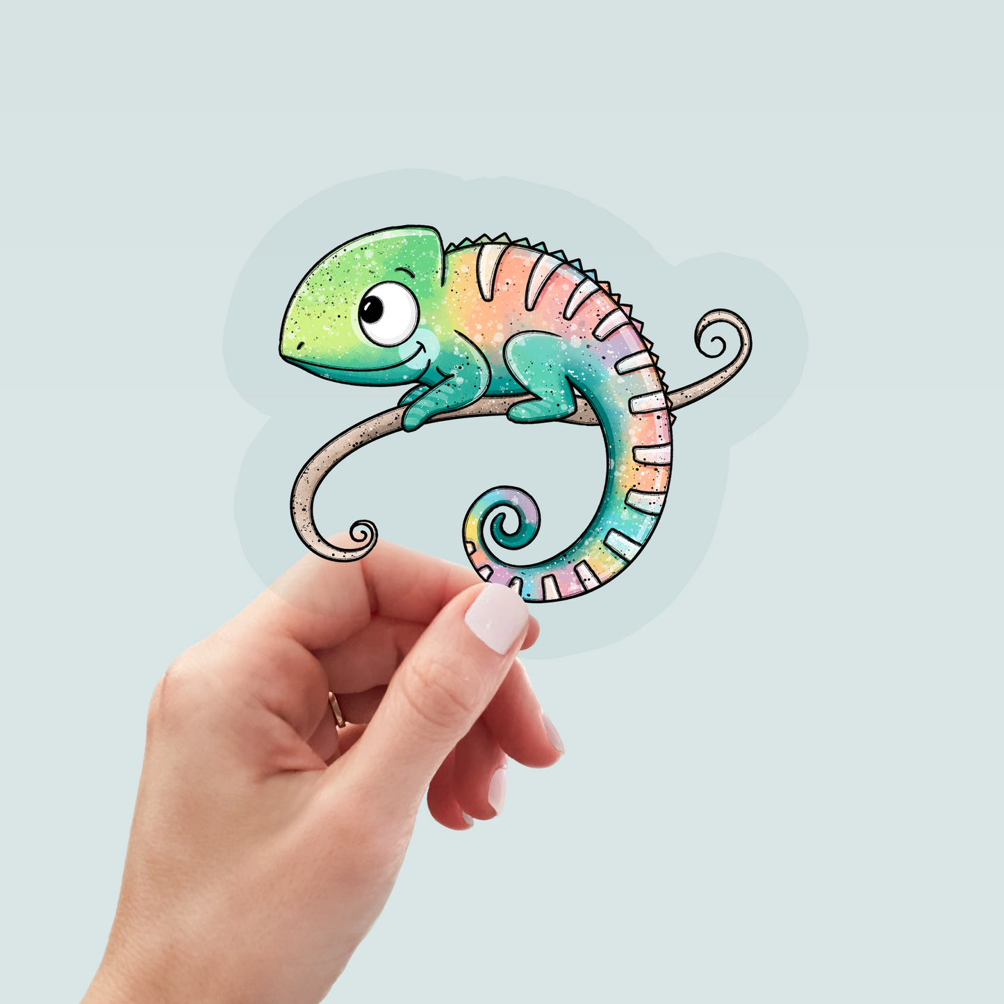 Bügelbild "Cute Chameleon" in 6 verschiedenen Größen