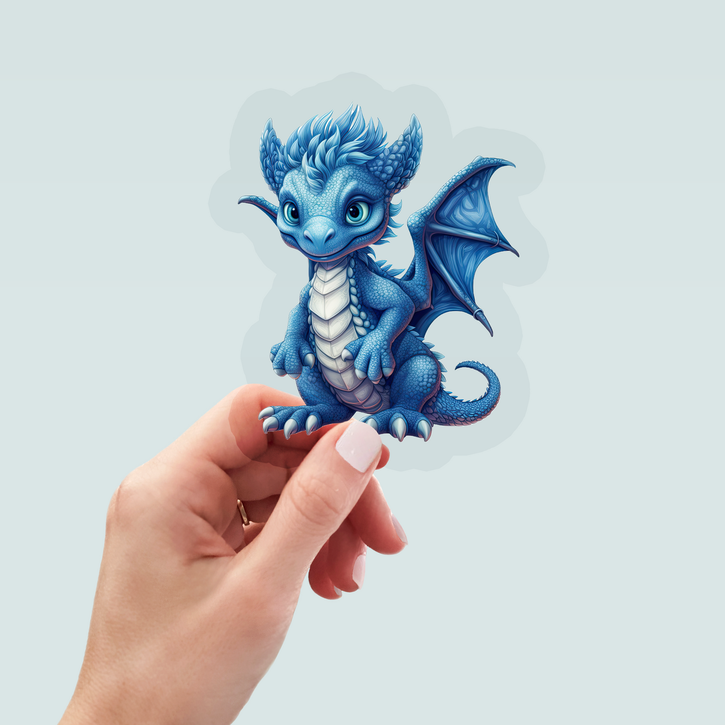 Bügelbild "Drache blau 1" in 6 verschiedenen Größen