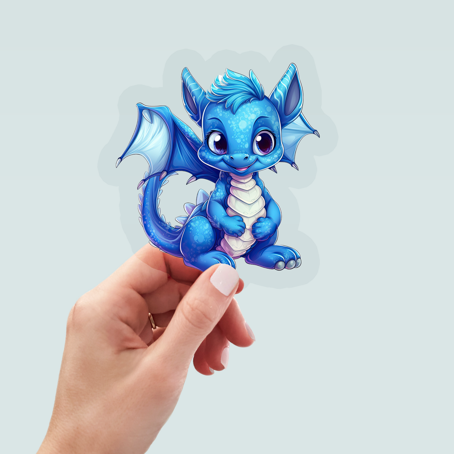 Bügelbild "Drache blau 2" in 6 verschiedenen Größen
