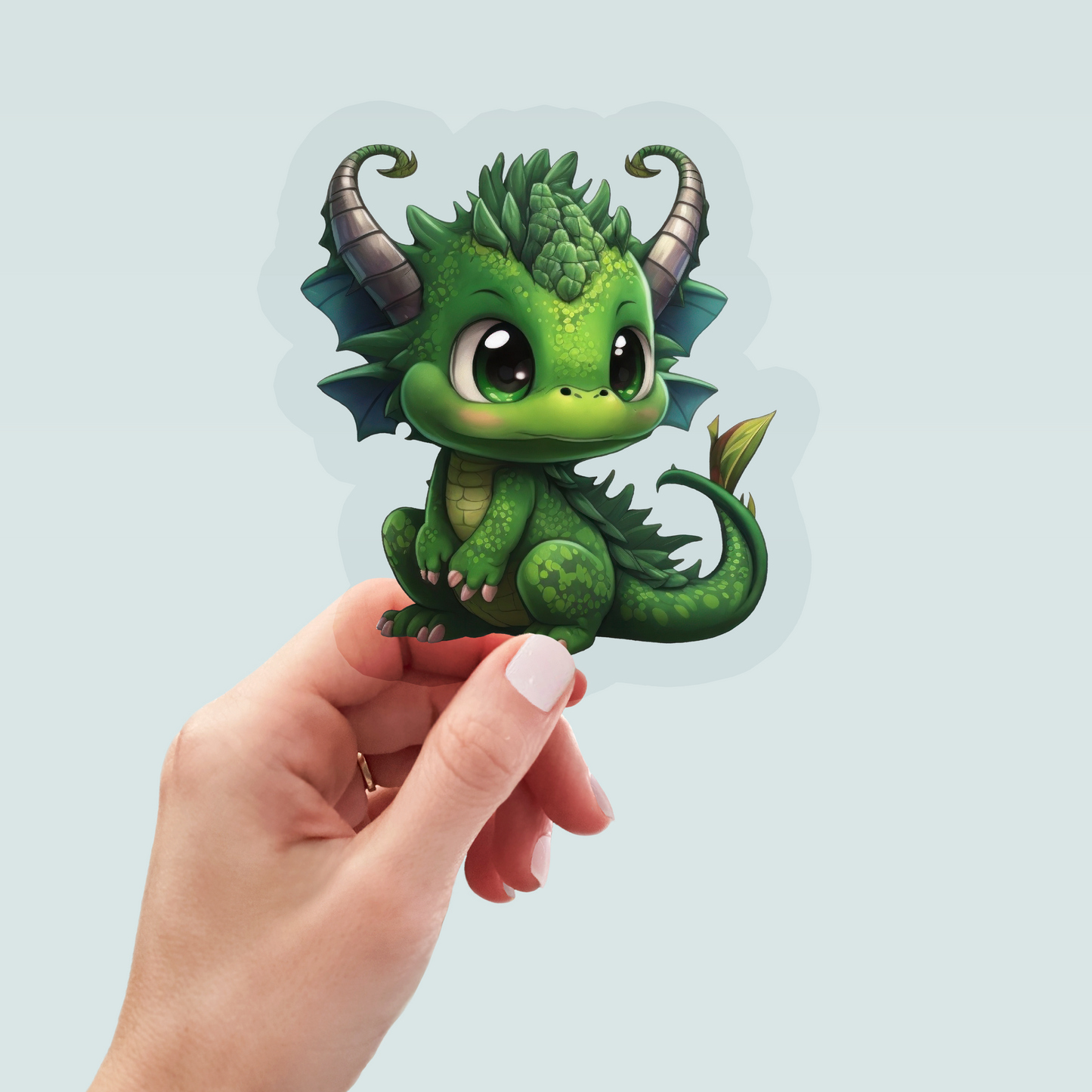 Bügelbild "Drache dunkelgrün" in 6 verschiedenen Größen