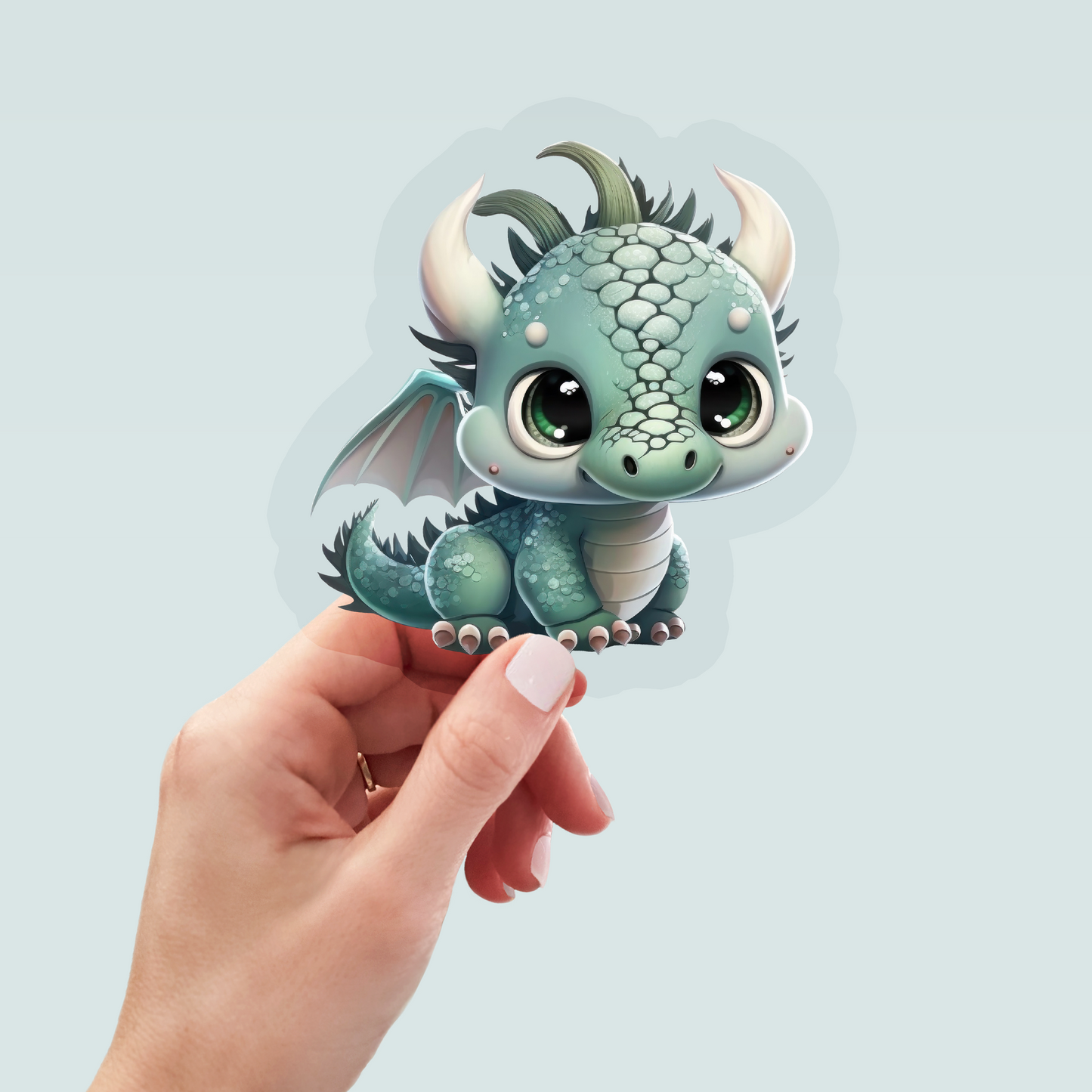 Bügelbild "Drache mint" in 6 verschiedenen Größen