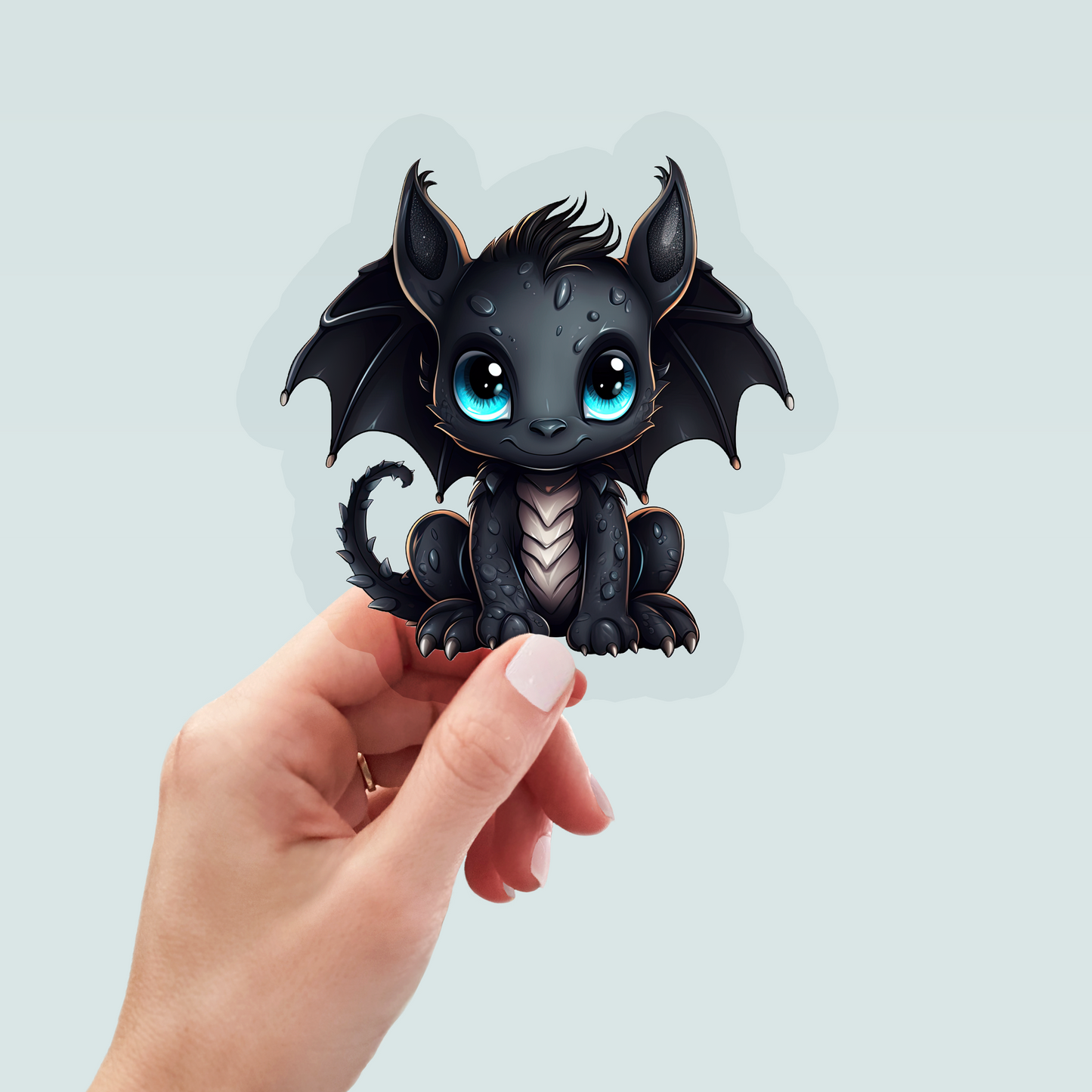 Bügelbild "Drache schwarz 1" in 6 verschiedenen Größen