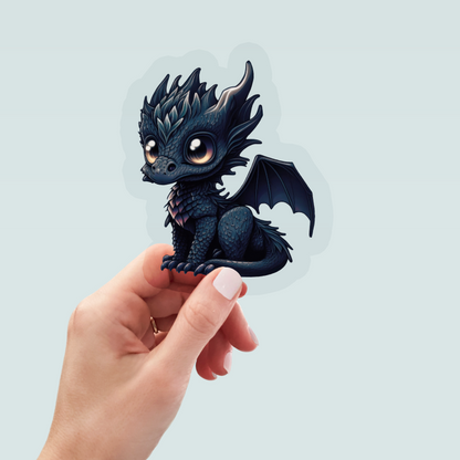 Bügelbild "Drache schwarz 3" in 6 verschiedenen Größen