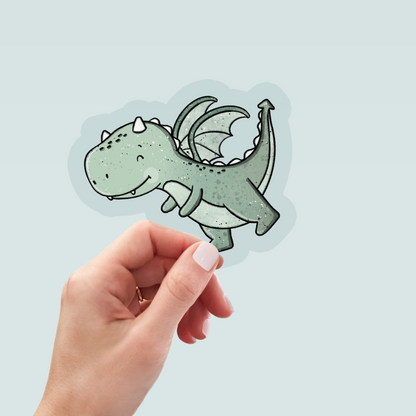 Bügelbild "Dragonia Drache fliegend dunkelgrün" in 6 verschiedenen Größen