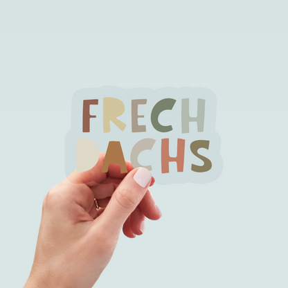 Bügelbild "Frechdachs bunt" in 6 verschiedenen Größen