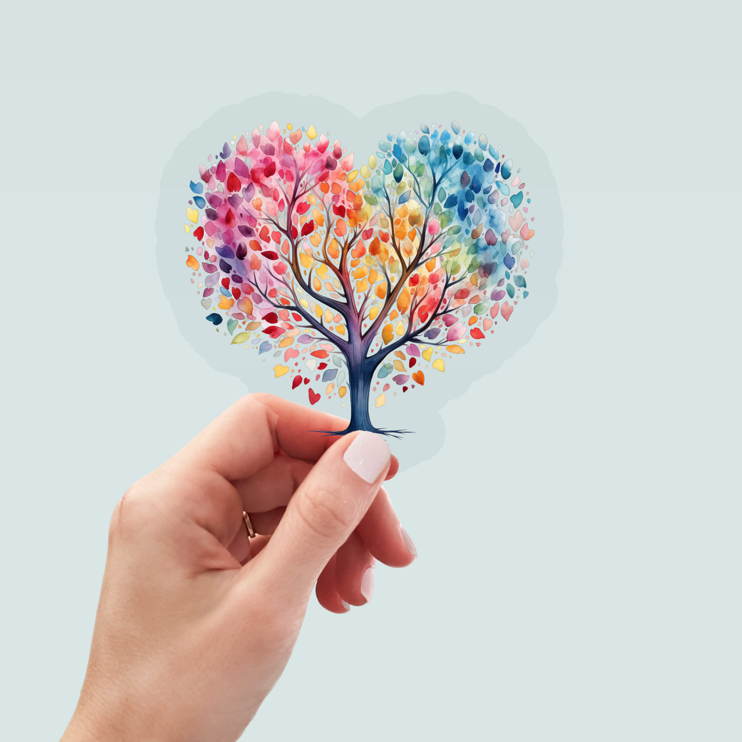 Bügelbild "Love Tree colourful" in 6 verschiedenen Größen
