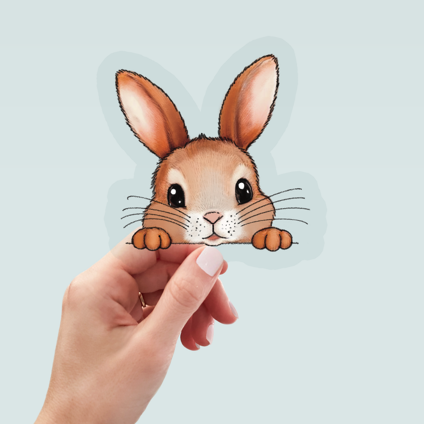Bügelbild "Peek-a-boo Bunny" in 6 verschiedenen Größen