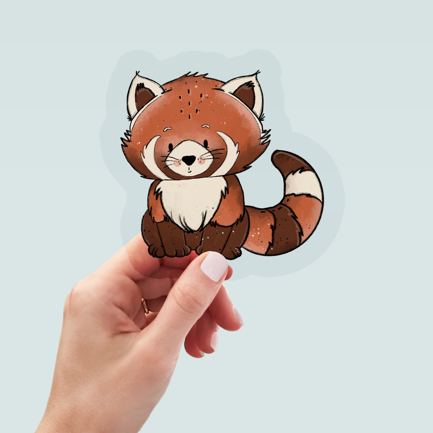 Bügelbild "Roter Panda" in 6 verschiedenen Größen