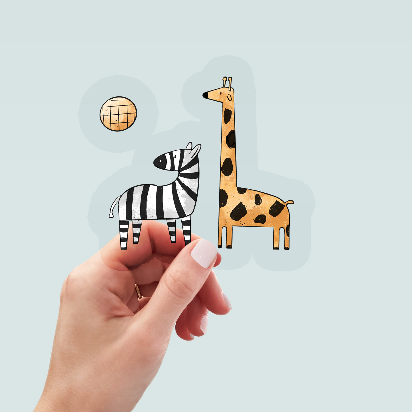 Bügelbild "Sarifari Zebra und Giraffe" in 6 verschiedenen Größen