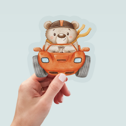 Bügelbild "Speedy Bear" in 6 verschiedenen Größen