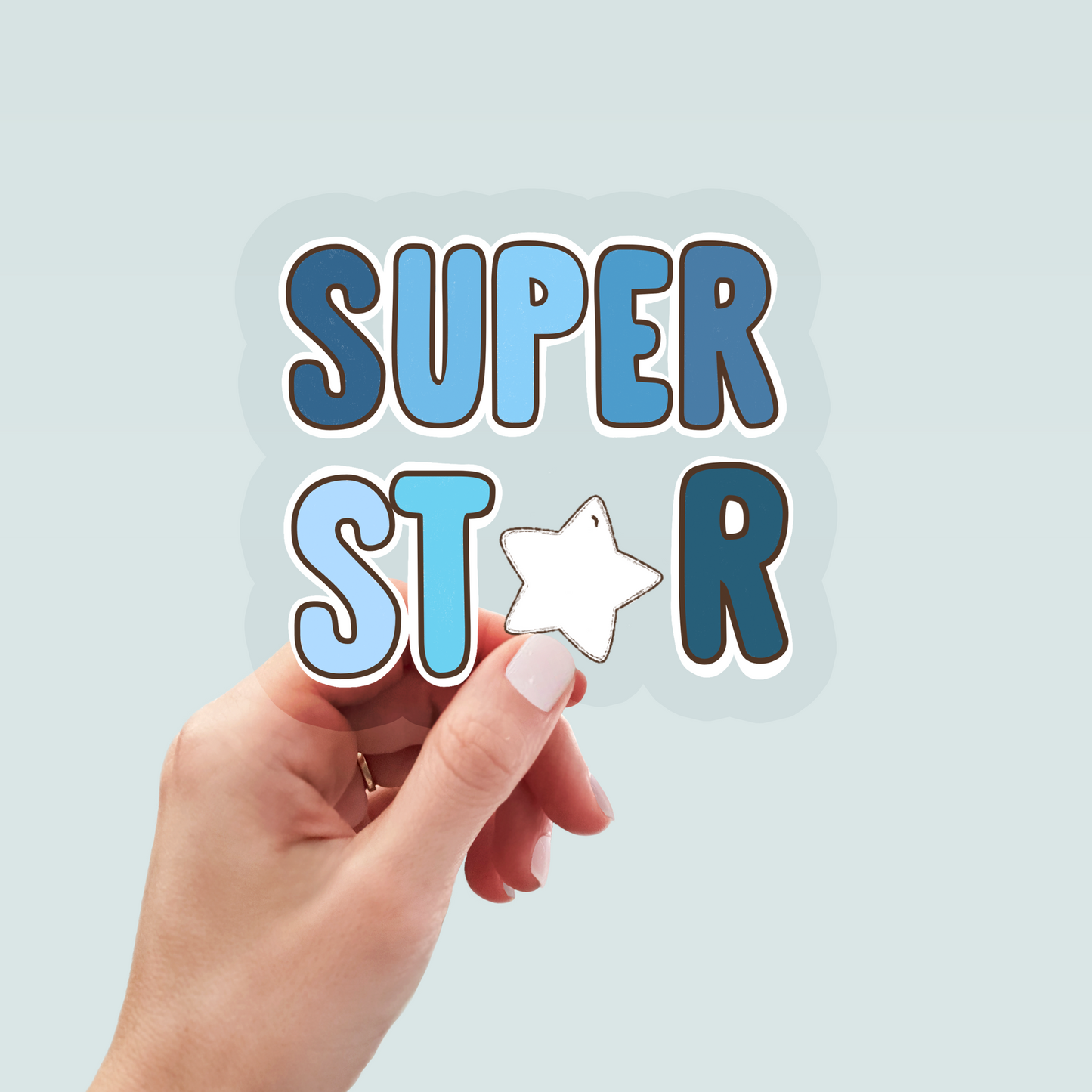 Bügelbild "Superstar" in 6 verschiedenen Größen