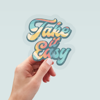 Bügelbild "Take it Easy" in 6 verschiedenen Größen
