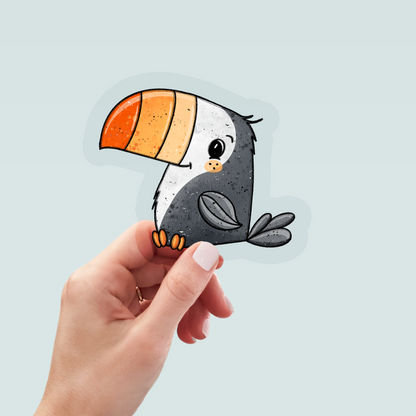 Bügelbild "Tucan grey" in 6 verschiedenen Größen