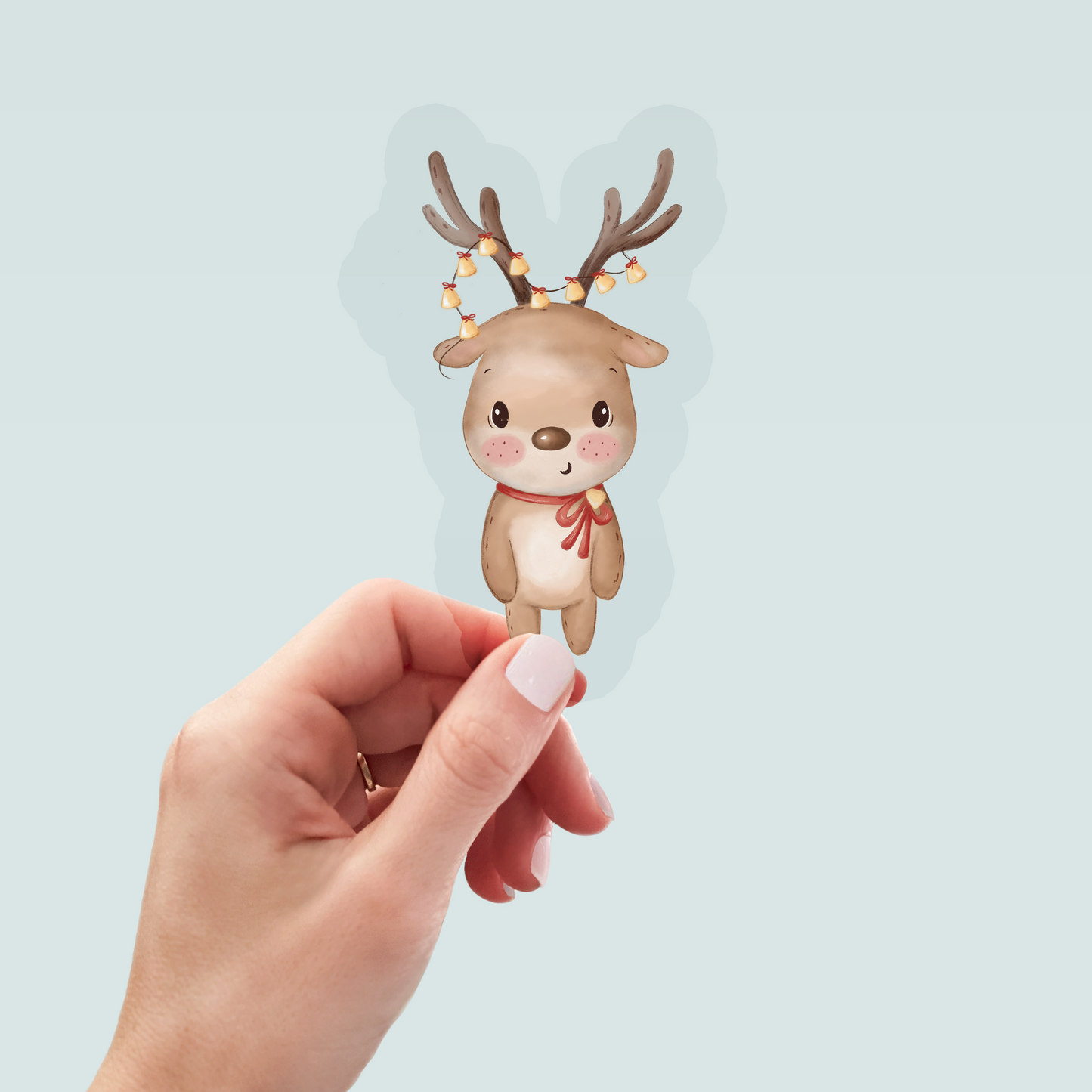 Bügelbild "Weihnachtsrentier" in 6 verschiedenen Größen