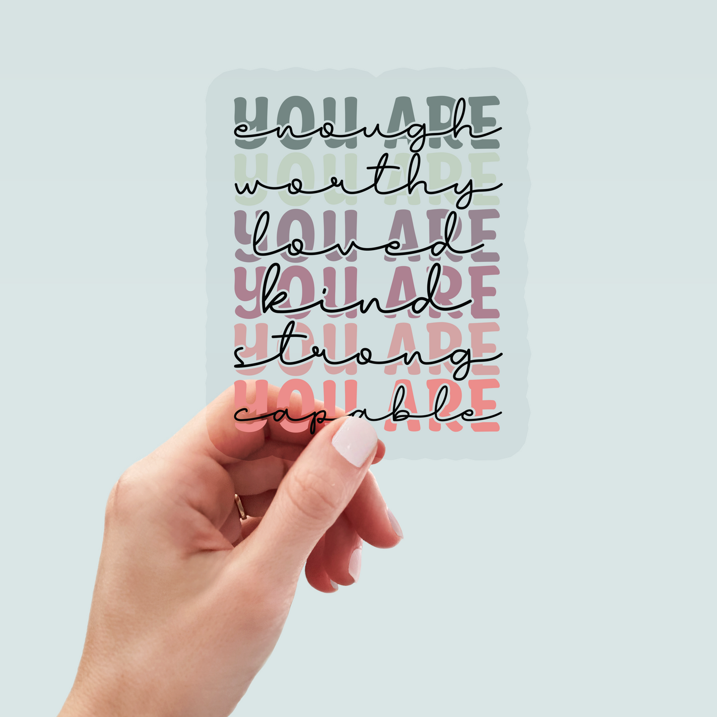Bügelbild "You are..." in 6 verschiedenen Größen