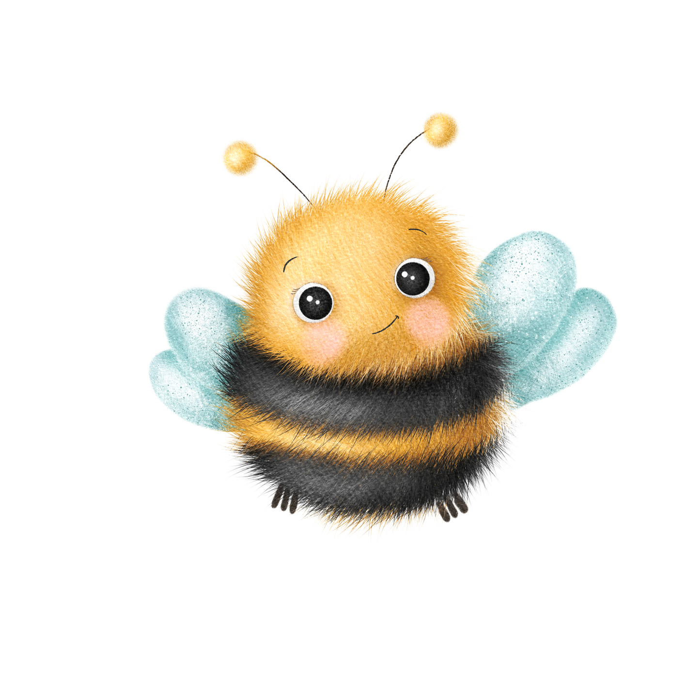Bügelbild "Pummel Hummel" in 6 verschiedenen Größen