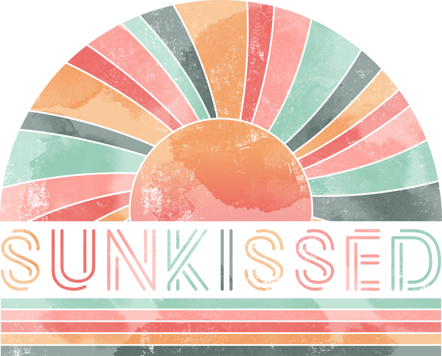 Bügelbild "Sunkissed" in 6 verschiedenen Größen