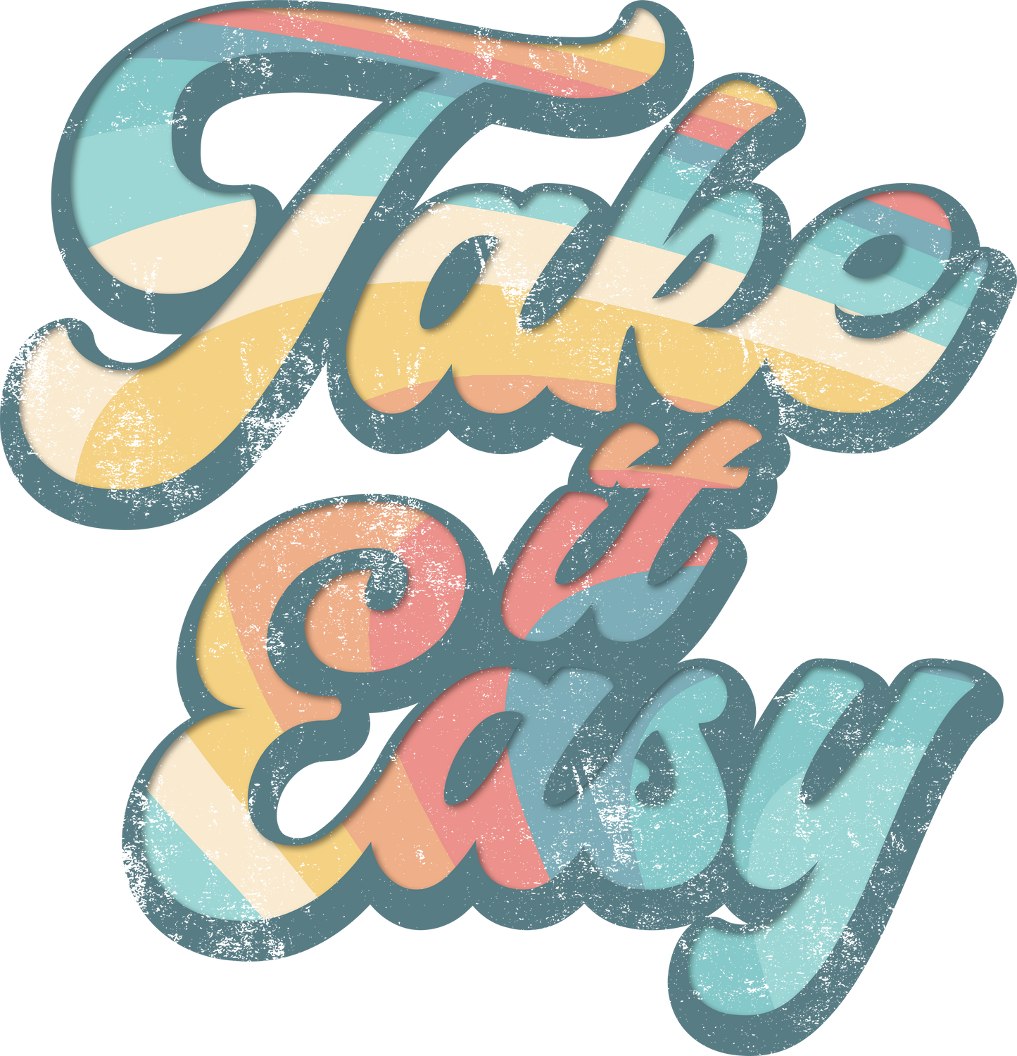 Bügelbild "Take it Easy" in 6 verschiedenen Größen