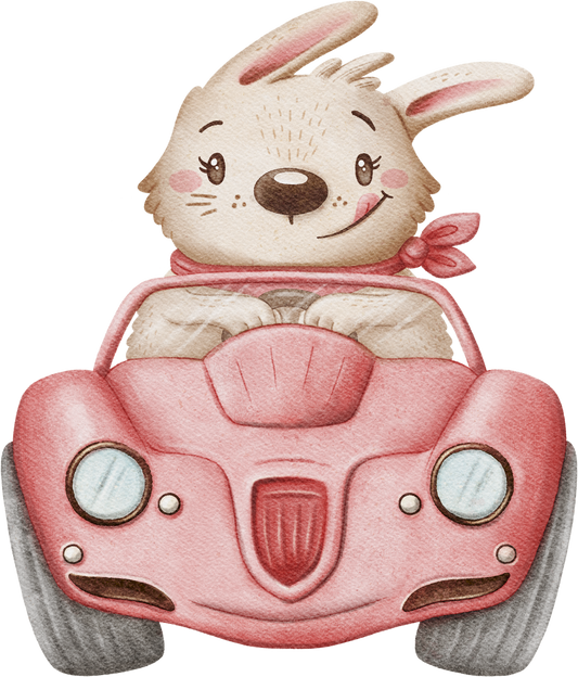 Bügelbild "Speedy Bunny" in 6 verschiedenen Größen