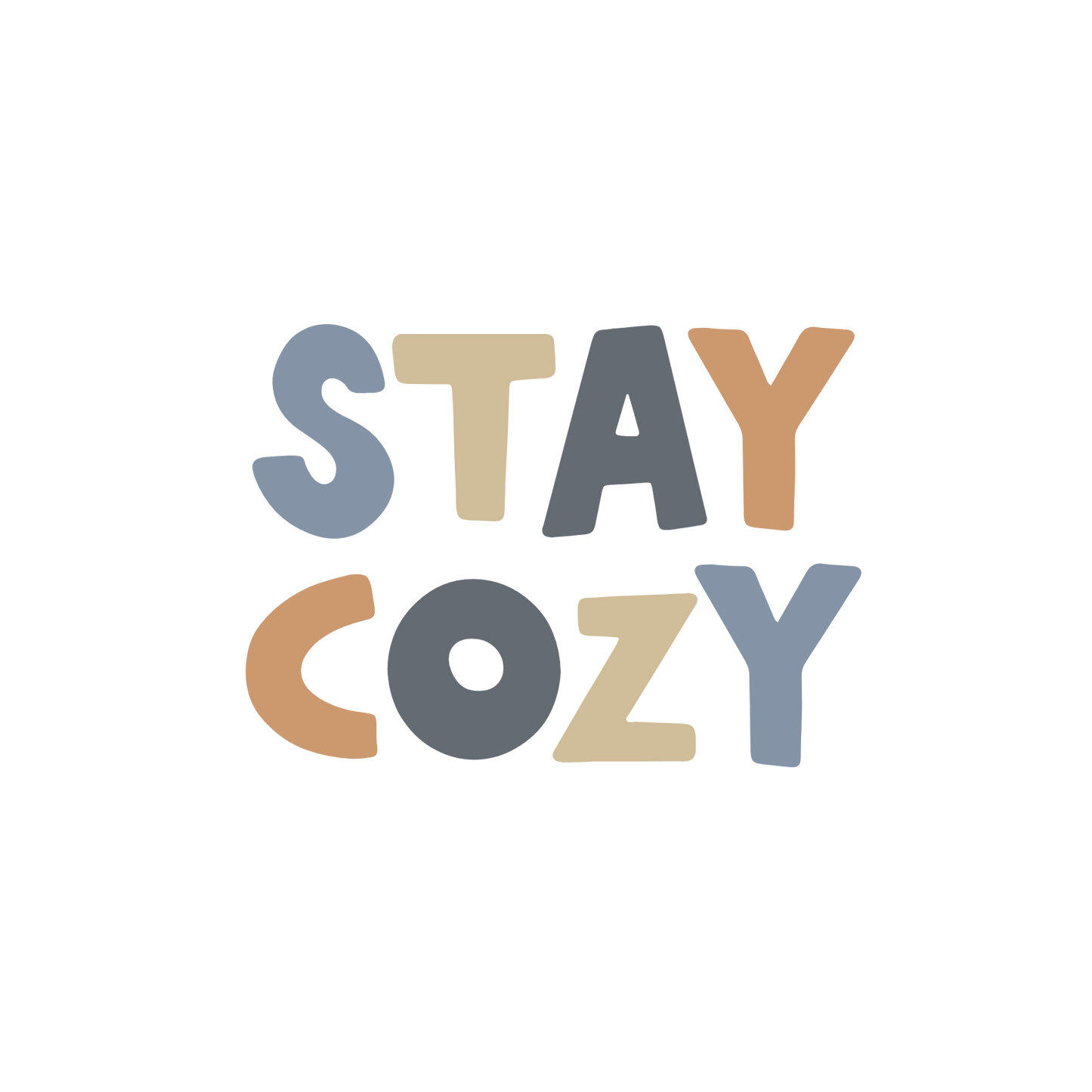 Bügelbild "Stay Cozy" in 6 verschiedenen Größen