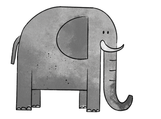 Bügelbild "Sarifari Elefant" in 6 verschiedenen Größen