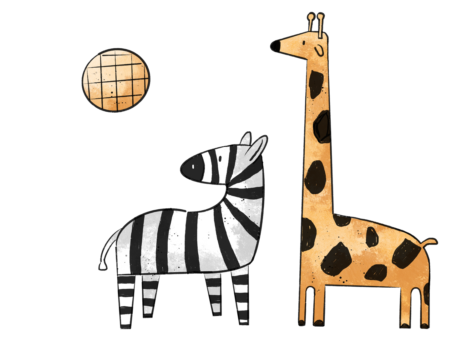 Bügelbild "Sarifari Zebra und Giraffe" in 6 verschiedenen Größen