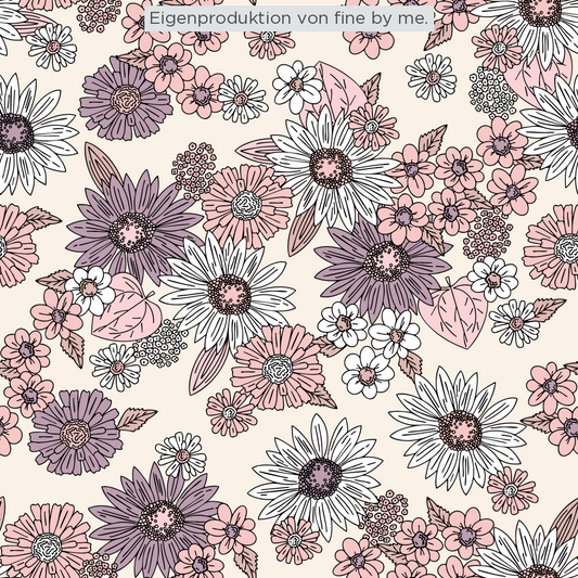 *Vorbestellung* Bio-Jersey „Soft Flowers“, exklusive Eigenproduktion