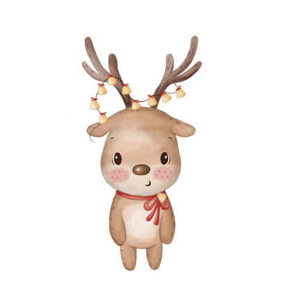 Bügelbild "Weihnachtsrentier" in 6 verschiedenen Größen