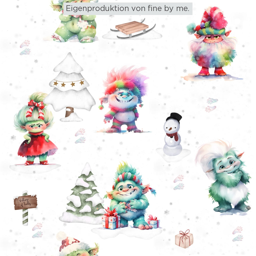 Stoffübersicht „Weihnachtstrolle“
