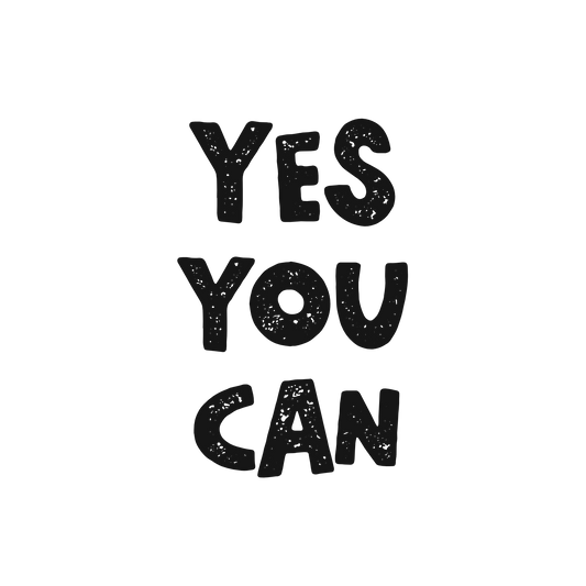 Bügelbild "Yes you can" in 6 verschiedenen Größen