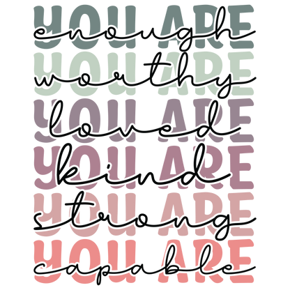 Bügelbild "You are..." in 6 verschiedenen Größen