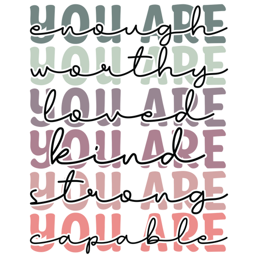 Bügelbild "You are..." in 6 verschiedenen Größen