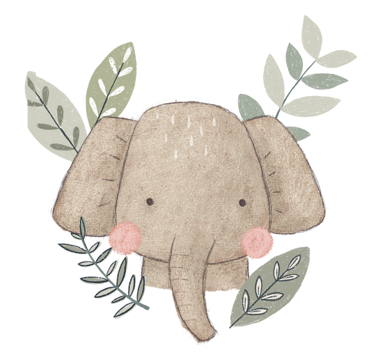 Bügelbild "Jungle Elephant" in 6 verschiedenen Größen