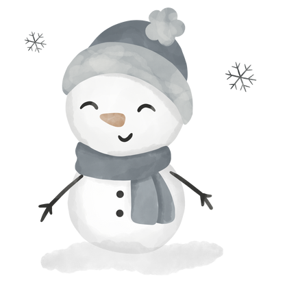 Bügelbild "Kleiner Schneemann" in 6 verschiedenen Größen