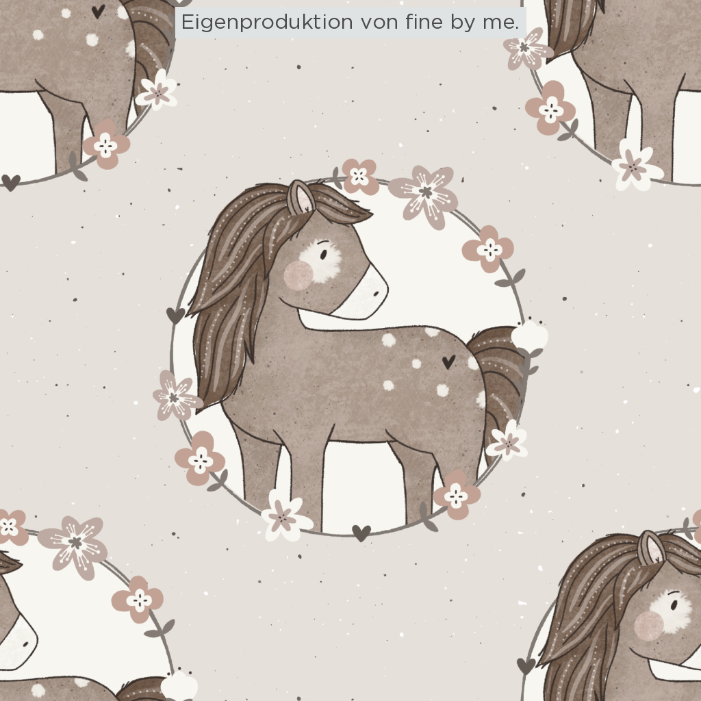 Stoffübersicht „Ponyliebe mint“