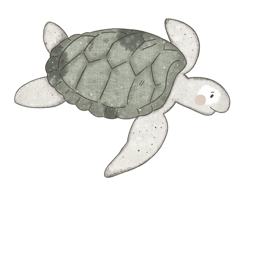 Bügelbild "Freunde unter Wasser - Schildkröte" in 6 verschiedenen Größen