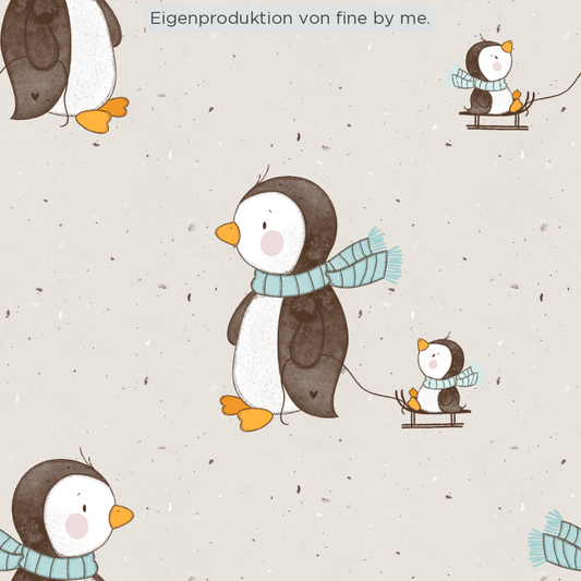 Stoffübersicht „Winter Love Penguin“