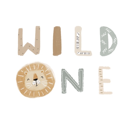 Bügelbild "Wild One Lion" in 6 verschiedenen Größen