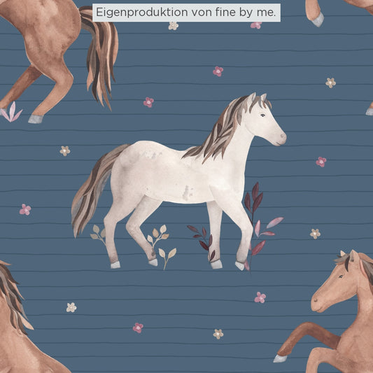 Stoffübersicht „Horseland blue“