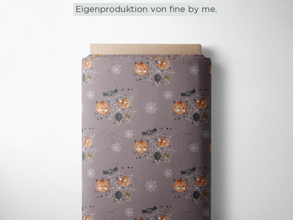 Stoffübersicht „Halloween Friends mauve“