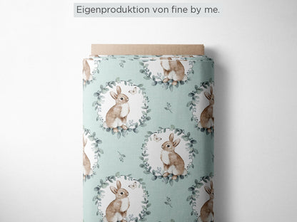 Stoffübersicht „Bunny and Butterfly mint"
