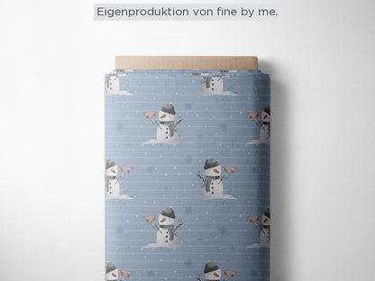 Stoffübersicht „Little Snowman blue“
