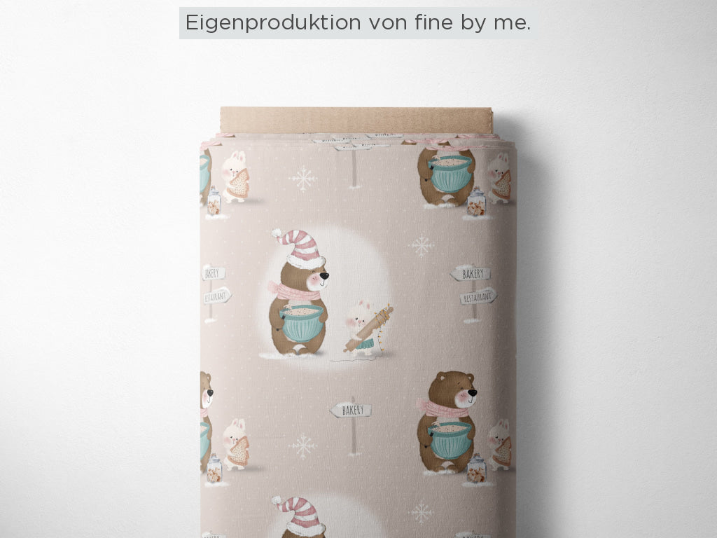 Stoffübersicht „Weihnachtsbäckerei beige"