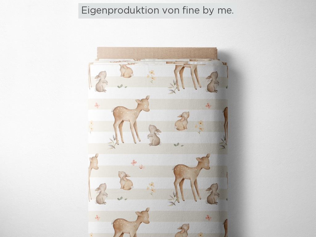 Stoffübersicht „Fawn and Rabbits“