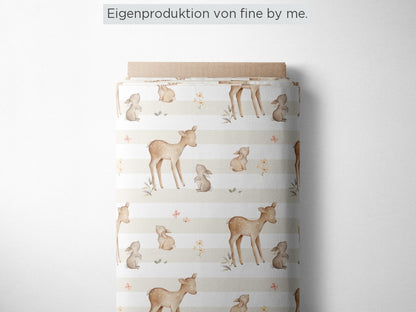 Stoffübersicht „Fawn and Rabbits“