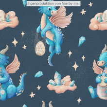 Lade das Bild in den Galerie-Viewer, Stoffübersicht „Dragons nightsky&quot;
