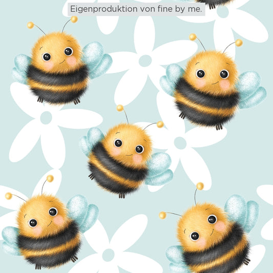 Stoffübersicht „Pummel Hummel mint“